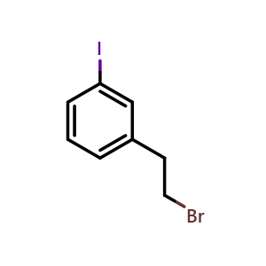Chemical structure of 3-Iodophenethyl bromide , CAS 127264-12-4, AChemBlock V152426