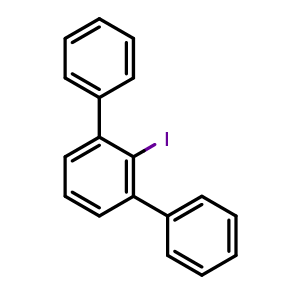 Chemical structure of 2-Iodo-1,3-diphenylbenzene , CAS 82777-09-1, AChemBlock V152444