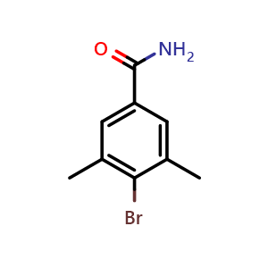 Chemical structure of 4-Bromo-3,5-dimethylbenzamide , CAS 864825-81-0, AChemBlock V152447