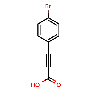 Chemical structure of (4-Bromophenyl)propiolic acid , CAS 25294-65-9, AChemBlock V152471