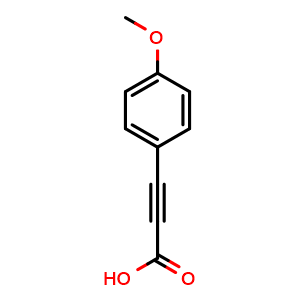 Chemical structure of (4-Methoxyphenyl)propiolic acid , CAS 2227-57-8, AChemBlock V152473