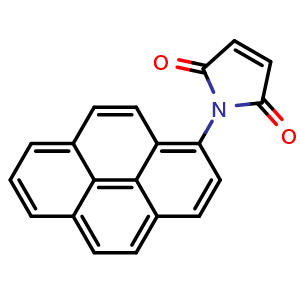 Chemical structure of 1-(Pyren-1-yl)pyrrole-2,5-dione , CAS 42189-56-0, AChemBlock V152484