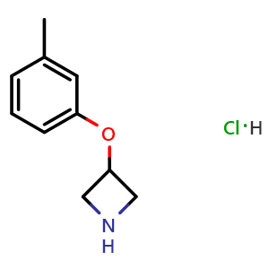 Chemical structure of 3-(3-Methylphenoxy)-azetidine hydrochloride , CAS 949100-18-9, AChemBlock V152498