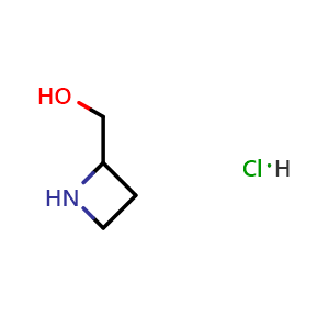 Chemical structure of 2-Azetidinemethanol hydrochloride , CAS 1314981-29-7, AChemBlock V152501