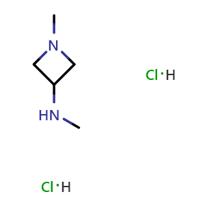 Chemical structure of N,1-Dimethyl-3-azetidinamine dihydrochloride , CAS 864247-47-2, AChemBlock V152503