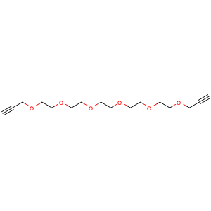 Chemical structure of Bis-propargyl-PEG6 , CAS 400775-35-1, AChemBlock V152517