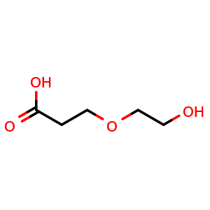 Chemical structure of 3-(2-Hydroxyethoxy)propanoic acid , CAS 89211-34-7, AChemBlock V152518