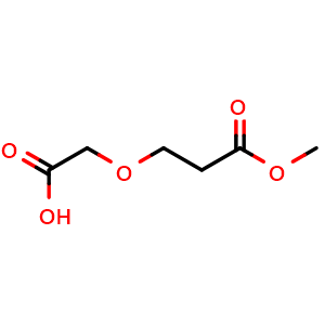 Chemical structure of 3-(Carboxymethoxy)propanoic acid 1-methyl ester , CAS 1631153-06-4, AChemBlock V152521
