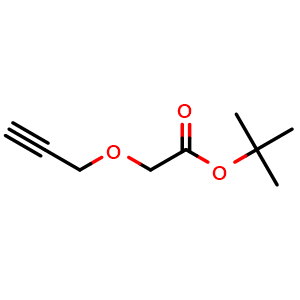 Chemical structure of 2-(2-Propyn-1-yloxy)acetic acid tert-butyl ester , CAS 339531-55-4, AChemBlock V152535