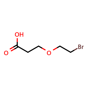 Chemical structure of 3-(2-Bromoethoxy)propanoic acid , CAS 1393330-33-0, AChemBlock V152537