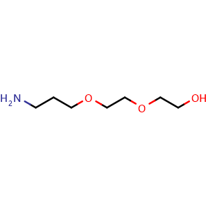 Chemical structure of 2-[2-(3-Aminopropoxy)ethoxy]ethanol , CAS 112-33-4, AChemBlock V152563