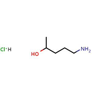 Chemical structure of 5-Amino-2-pentanol hydrochloride , CAS 858858-65-8, AChemBlock V152579