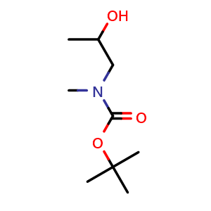 Chemical structure of N-Boc-1-(methylamino)-2-propanol , CAS 138373-85-0, AChemBlock V152582
