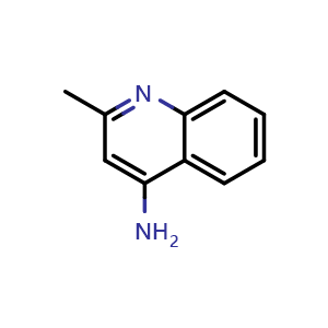 Chemical structure of 4-Amino-2-methylquinoline , CAS 6628-04-2, AChemBlock V152618