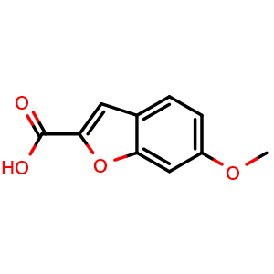 Chemical structure of 6-Methoxy-2-benzofurancarboxylic acid , CAS 50551-61-6, AChemBlock V152626