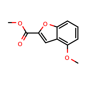 Chemical structure of Methyl 4-methoxybenzofuran-2-carboxylate , CAS 1207-44-9, AChemBlock V152628