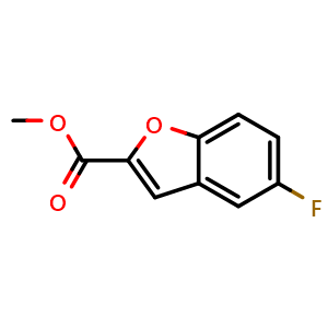 Chemical structure of Methyl 5-fluorobenzofuran-2-carboxylate , CAS 849236-64-2, AChemBlock V152630