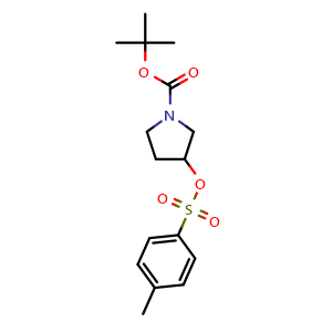 Chemical structure of 1-Boc-3-tosyloxypyrrolidine , CAS 103057-45-0, AChemBlock V152635