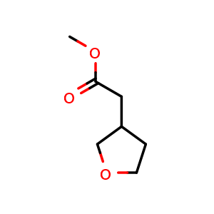 Chemical structure of 3-Tetrahydrofuranacetic acid methyl ester , CAS 910565-30-9, AChemBlock V152663