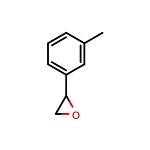 Chemical structure of 2-(3-Methylphenyl)-oxirane , CAS 20697-03-4, AChemBlock V152674