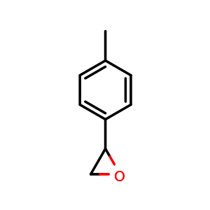 Chemical structure of 2-(4-Methylphenyl)-oxirane , CAS 13107-39-6, AChemBlock V152675