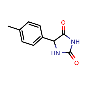 Chemical structure of 5-(4-Methylphenyl)-2,4-imidazolidinedione , CAS 69489-37-8, AChemBlock V152676