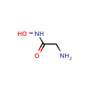 Chemical structure of 2-Amino-N-hydroxy-acetamide , CAS 5349-80-4, AChemBlock V152689