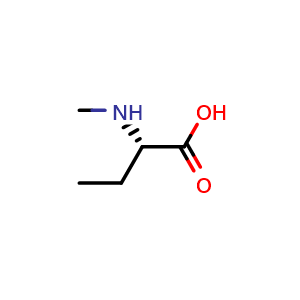 Chemical structure of (2S)-2-(Methylamino)butanoic acid , CAS 88930-11-4, AChemBlock V152696