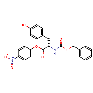 Chemical structure of N-Cbz-L-tyrosine 4-nitrophenyl ester , CAS 3556-56-7, AChemBlock V152701