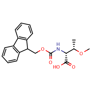 Chemical structure of N-Fmoc-O-methyl-D-threonine , CAS 1301706-86-4, AChemBlock V152708