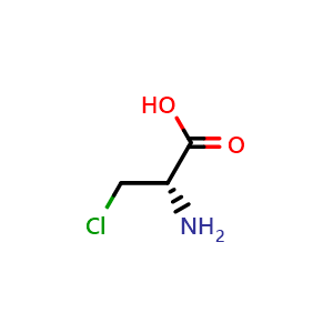 Chemical structure of 3-Chloro-D-alanine , CAS 39217-38-4, AChemBlock V152719