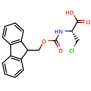 Chemical structure of N-Fmoc-3-chloro-L-alanine , CAS 212651-52-0, AChemBlock V152720
