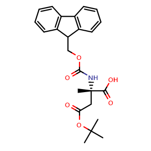 Chemical structure of N-Fmoc-2-methyl-L-aspartic acid 4-tert-butyl ester , CAS 1072845-47-6, AChemBlock V152728
