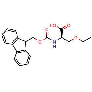 Chemical structure of N-Fmoc-O-ethyl-D-serine , CAS 2093993-48-5, AChemBlock V152732