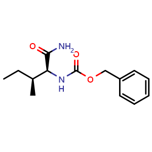 Chemical structure of Cbz-L-Isoleucinamide , CAS 86161-49-1, AChemBlock V152746