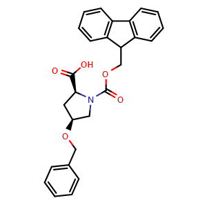 Chemical structure of (4S)-1-Fmoc-4-benzyloxy-L-proline , CAS 1334671-64-5, AChemBlock V152755