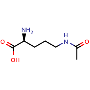 Chemical structure of N5-Acetyl-L-ornithine , CAS 2185-16-2, AChemBlock V152758