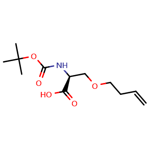 Chemical structure of N-Boc-O-(3-buten-1-yl)-L-serine , CAS 1346773-64-5, AChemBlock V152762