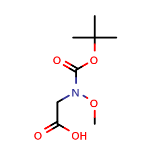 Chemical structure of N-Boc-N-methoxy-glycine , CAS 916460-28-1, AChemBlock V152769