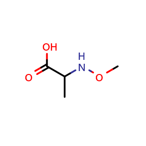 Chemical structure of N-Methoxy-DL-alanine , CAS 54837-08-0, AChemBlock V152774