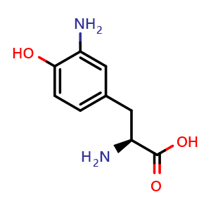 Chemical structure of 3-Amino-L-tyrosine , CAS 300-34-5, AChemBlock V152790
