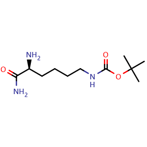 Chemical structure of N6-Boc-L-lysine amide , CAS 24828-96-4, AChemBlock V152793