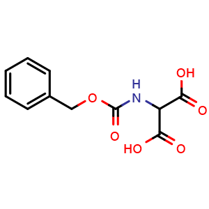 Chemical structure of 2-(Cbz-amino)propanedioic acid , CAS 76387-79-6, AChemBlock V152812