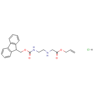 Chemical structure of N-[2-(Fmoc-amino)ethyl]glycine allyl ester hydrochloride , CAS 861114-47-8, AChemBlock V152852