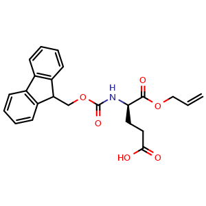 Chemical structure of N-Fmoc-D-glutamic acid 1-allyl ester , CAS 204251-86-5, AChemBlock V152874