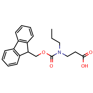 Chemical structure of N-Fmoc-N-propyl-b-alanine , CAS 2171909-89-8, AChemBlock V152877