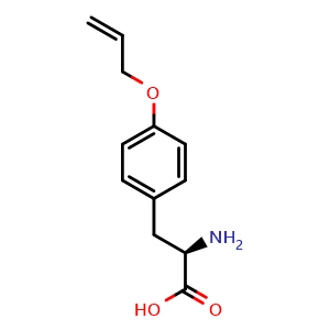 Chemical structure of O-Allyl-D-tyrosine , CAS 1198186-29-6, AChemBlock V152879