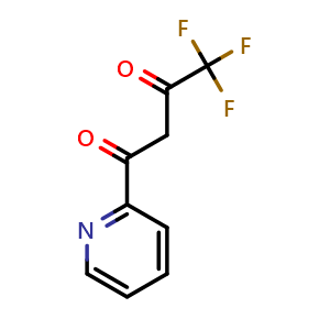 Chemical structure of 4,4,4-Trifluoro-1-(2-pyridinyl)-1,3-butanedione , CAS 4027-51-4, AChemBlock V152900