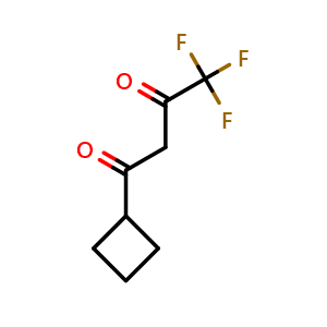 Chemical structure of 1-Cyclobutyl-4,4,4-trifluoro-1,3-butanedione , CAS 1870155-39-7, AChemBlock V152908