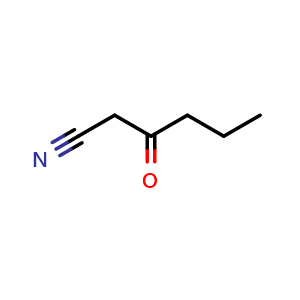 Chemical structure of 3-Oxo-hexanenitrile , CAS 4388-92-5, AChemBlock V152913